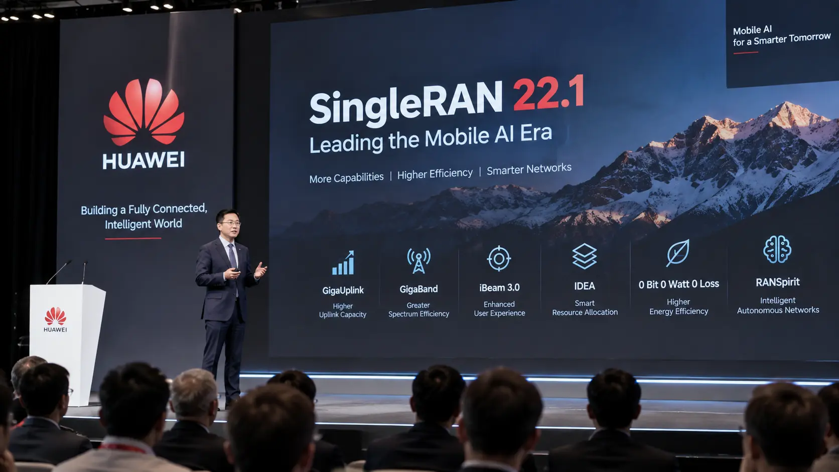 Huawei Launches SingleRAN 22.1 for the Mobile AI Era